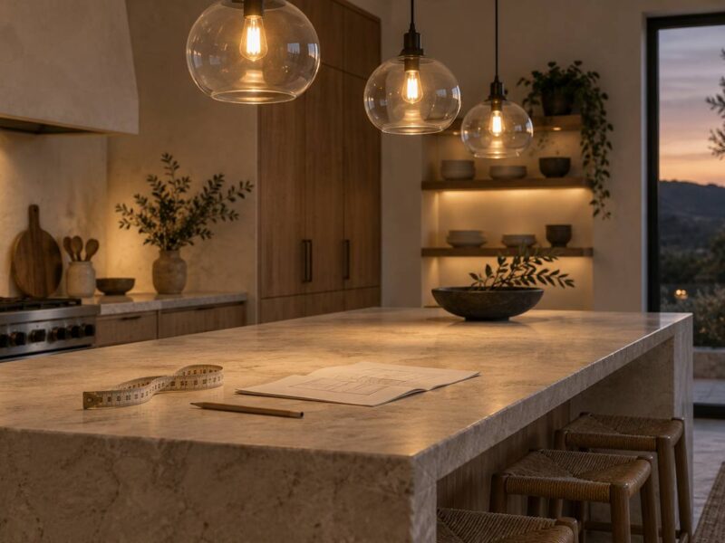 Kitchen Island Pendants, Measured: 8 Fixtures From 5 to 28 Inches Wide