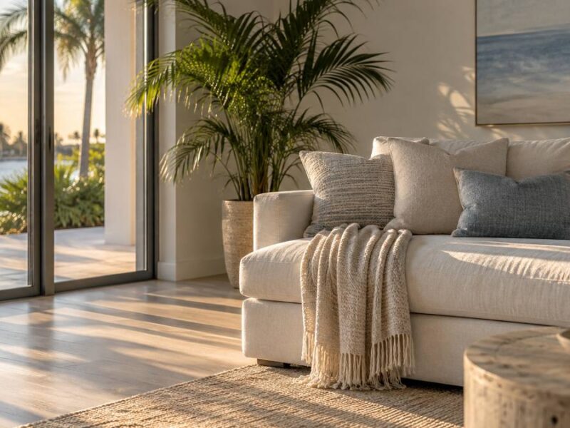 How to Choose a Sofa for a Florida Living Room: Humidity, Sun, Sand and Size