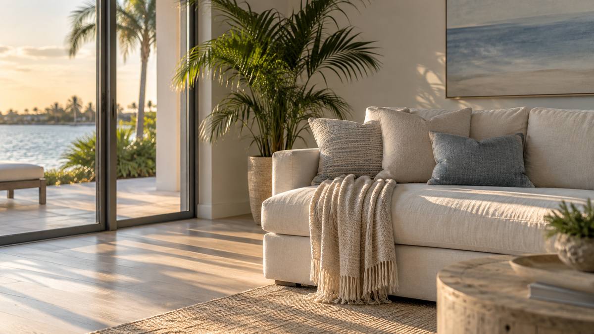 How to Choose a Sofa for a Florida Living Room: Humidity, Sun, Sand and Size
